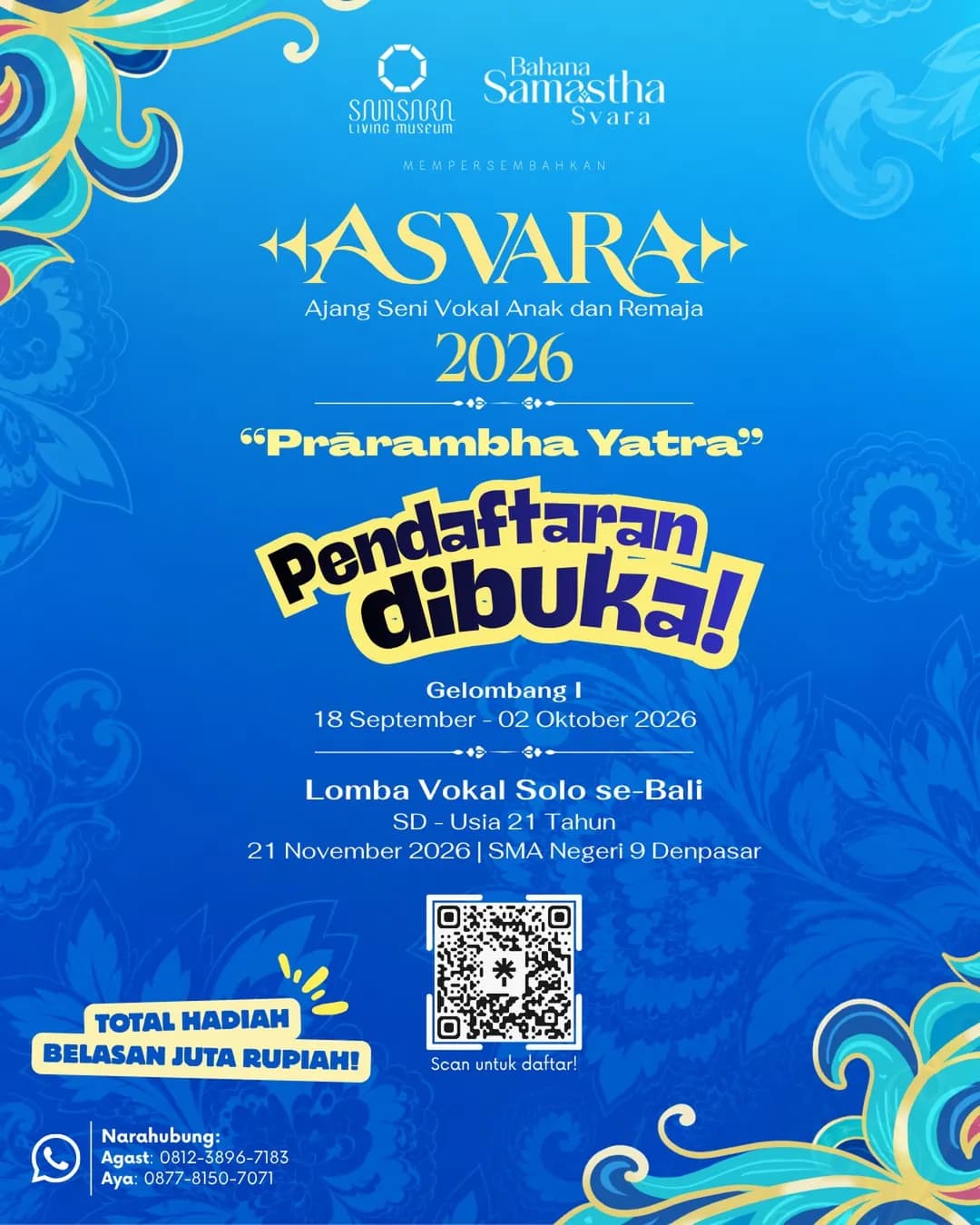 Poster ASVARA 2026: Pendaftaran dibuka