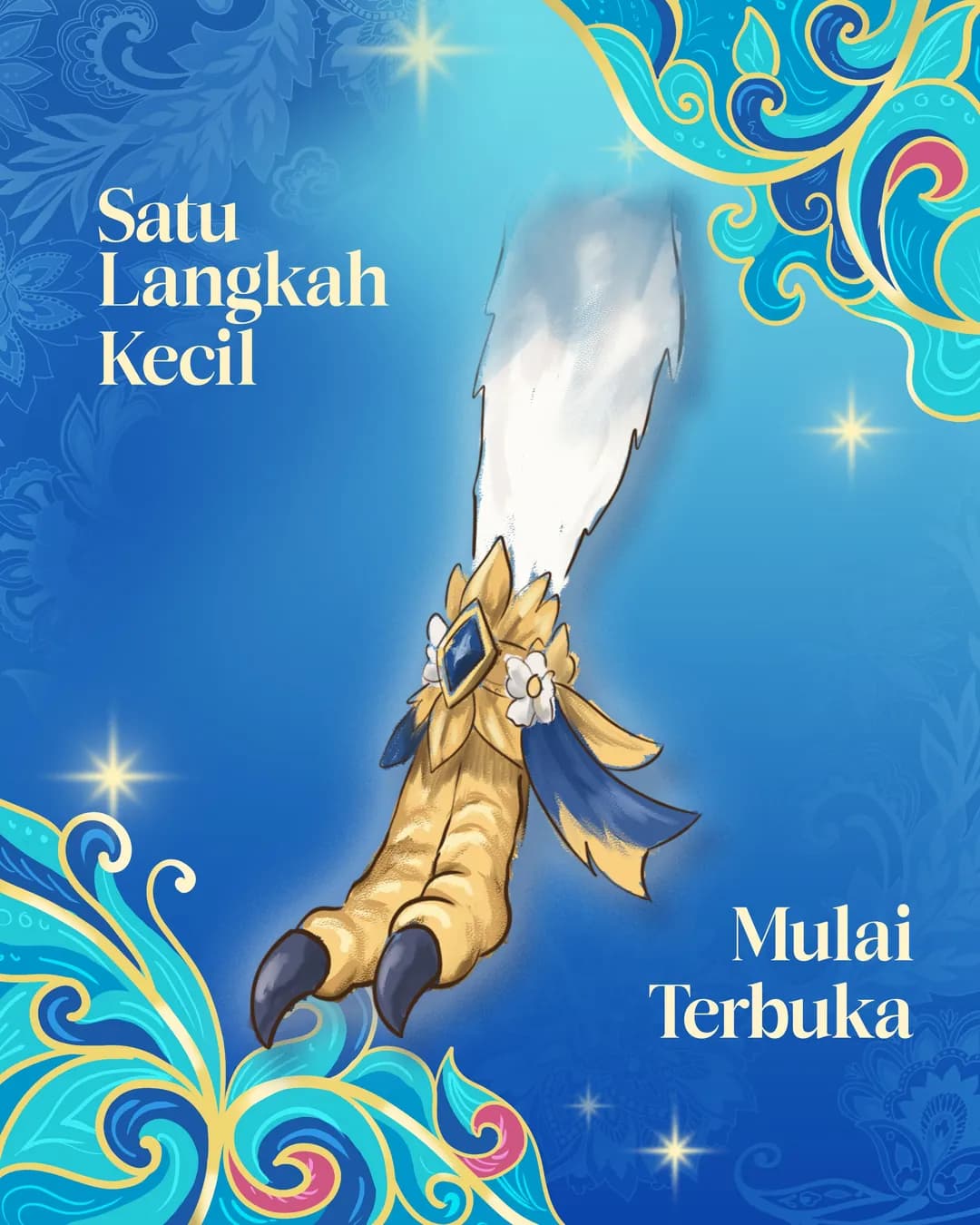 Poster: Satu langkah kecil mulai terbuka